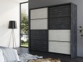 Шкаф-купе 2022 Вернер черный/белый