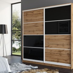 Шкаф-купе 2022 Вернер черный/дерево