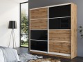 Шкаф-купе 2022 Вернер черный/дерево