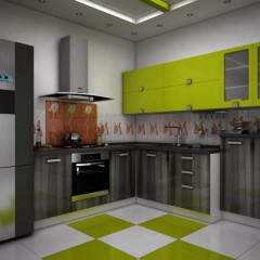 Зеленая кухня Слэт