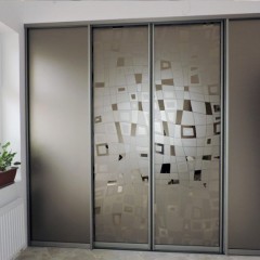 Шкаф-купе металлического цвета Венор