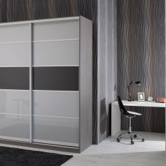 Шкаф-купе металлического цвета Мокко