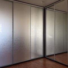 Шкаф-купе металлического цвета Флэт