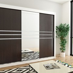 Шкаф-купе цвет дуб венге Ферор с зеркалом
